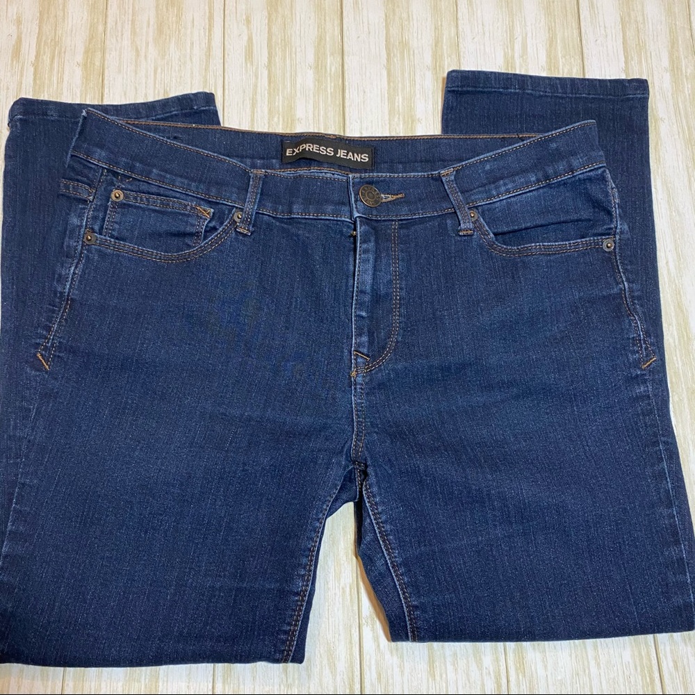 Express skinny mid rise calf ankle jeans